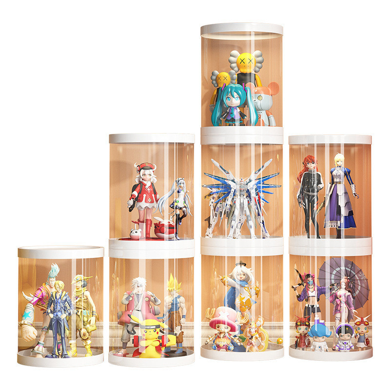 DIY Adjustable Transparent Circular Storage Display Racks Model Toy ...
