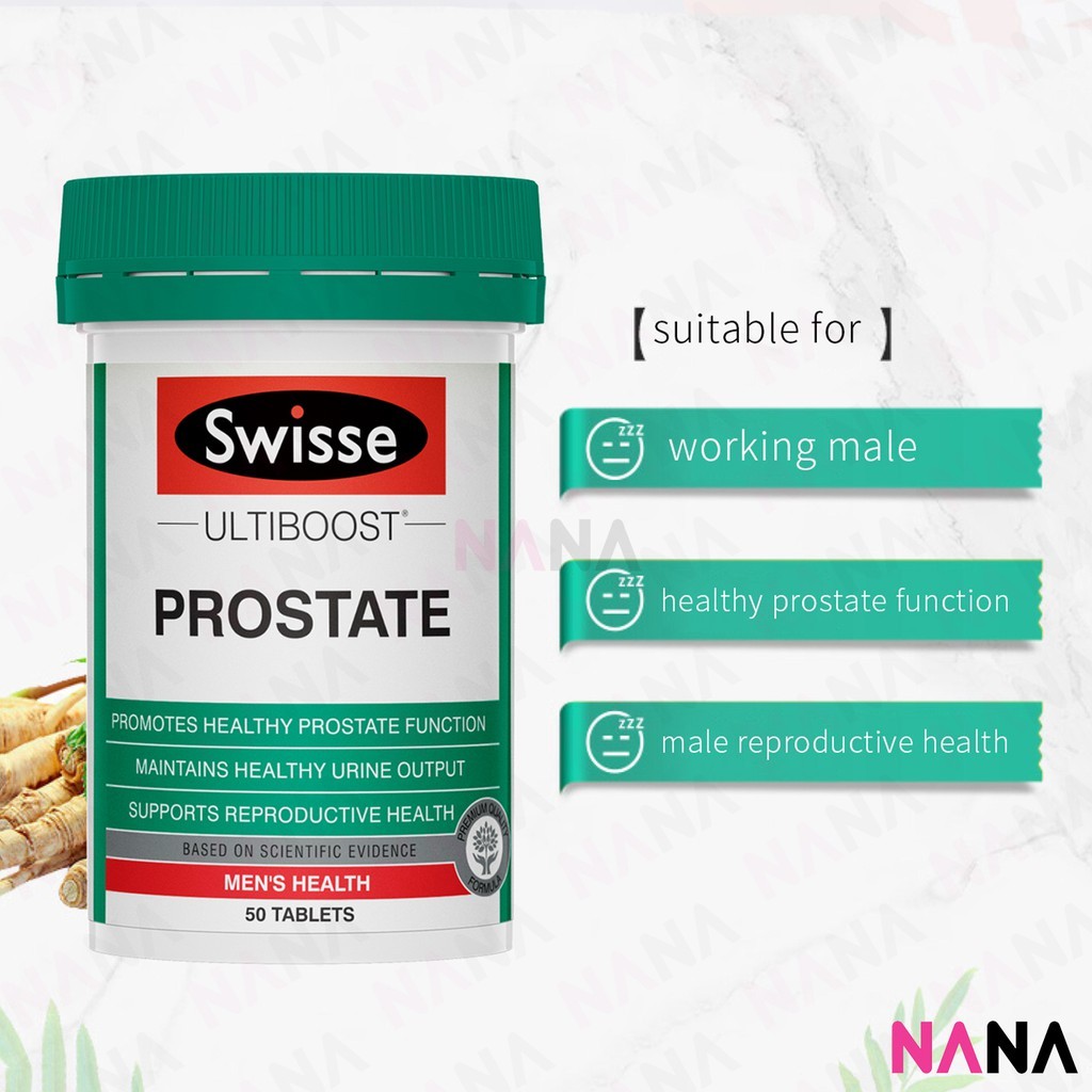 Swisse Ultiboost Prostate 50 Tablets อัลตร้าบูส อาหารเสริม บำรุงต่อมลูก ...
