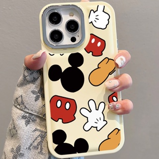 เคสโทรศัพท์มือถือ แบบนิ่ม ลายมิกกี้ เมาส์ ป้องกันเลนส์ สําหรับ iPhone 14Promax 13 12 11 7Plus X XR xsmax