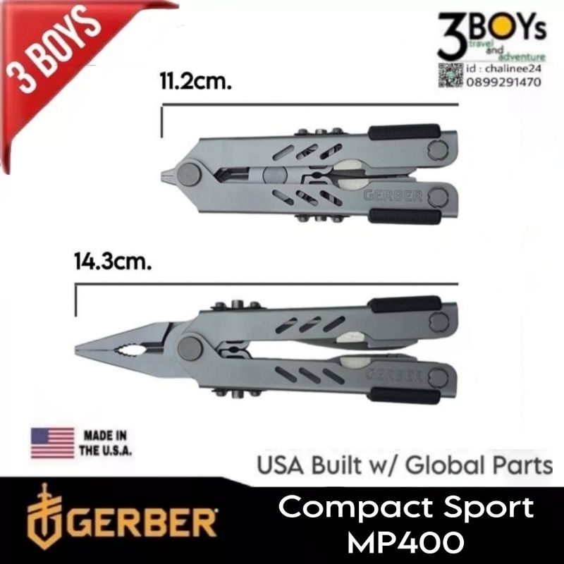 คีม-gerber-รุ่น-mp400-ของแท้-คีมแบบสะบัดออก-แข็งแรง-ขนาดกระทัดรัด-11ฟังก์ชั่น-พร้อมซองผ้าไนล่อน