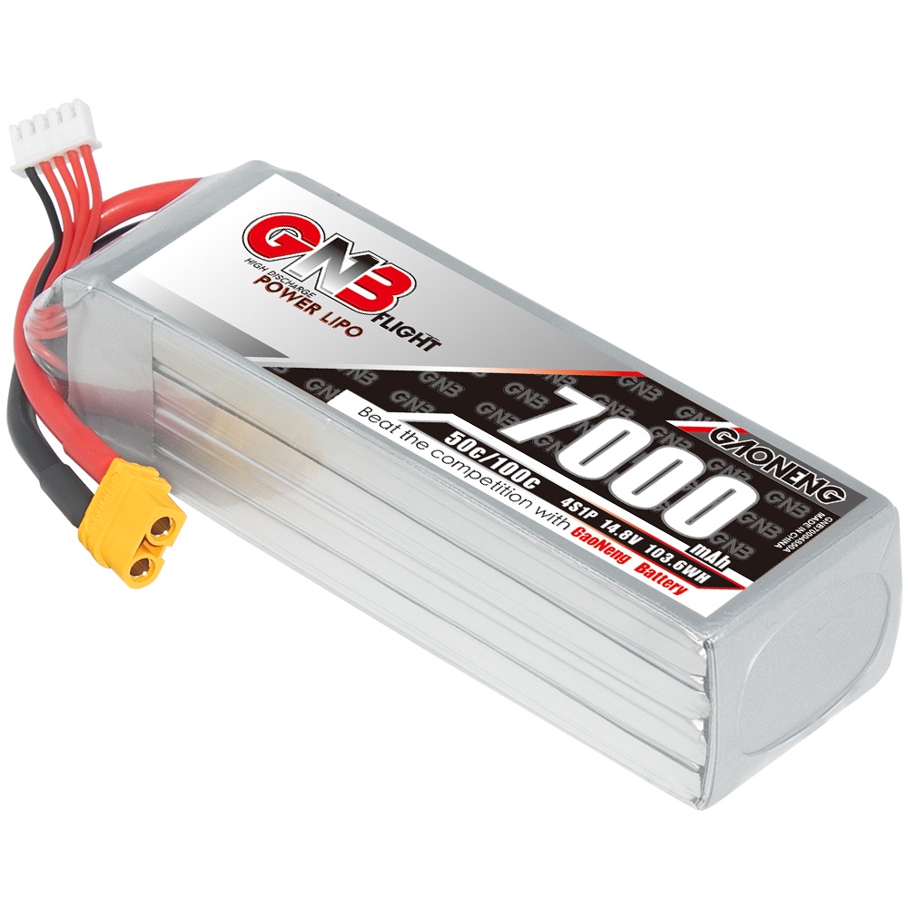 GNB GAONENG 4S 7000mah 14.8V 50C 100C XT60 RC LiPo battery for RC Boat ...