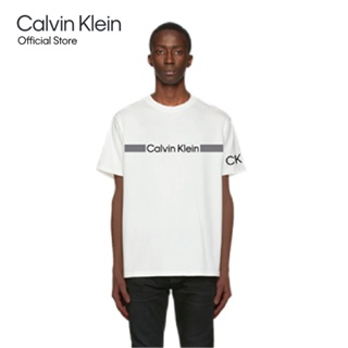 CALVIN KLEIN เสื้อยืดผู้ชาย ทรง Regular รุ่น 40IC861 YAA - สีขาว