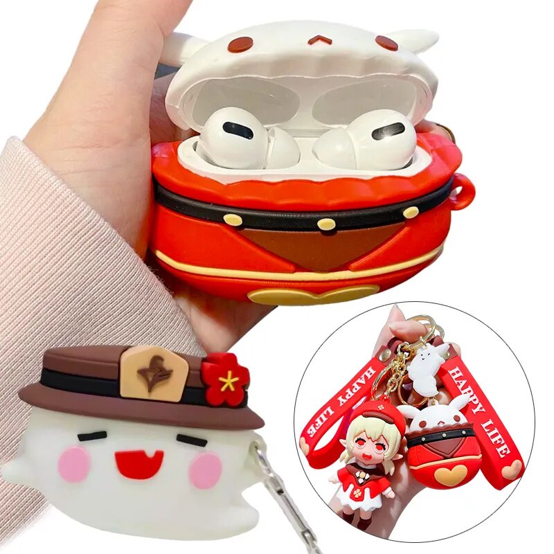 28X Earphone Case Genshin Impact Venti Paimon Player hutao Klee Case