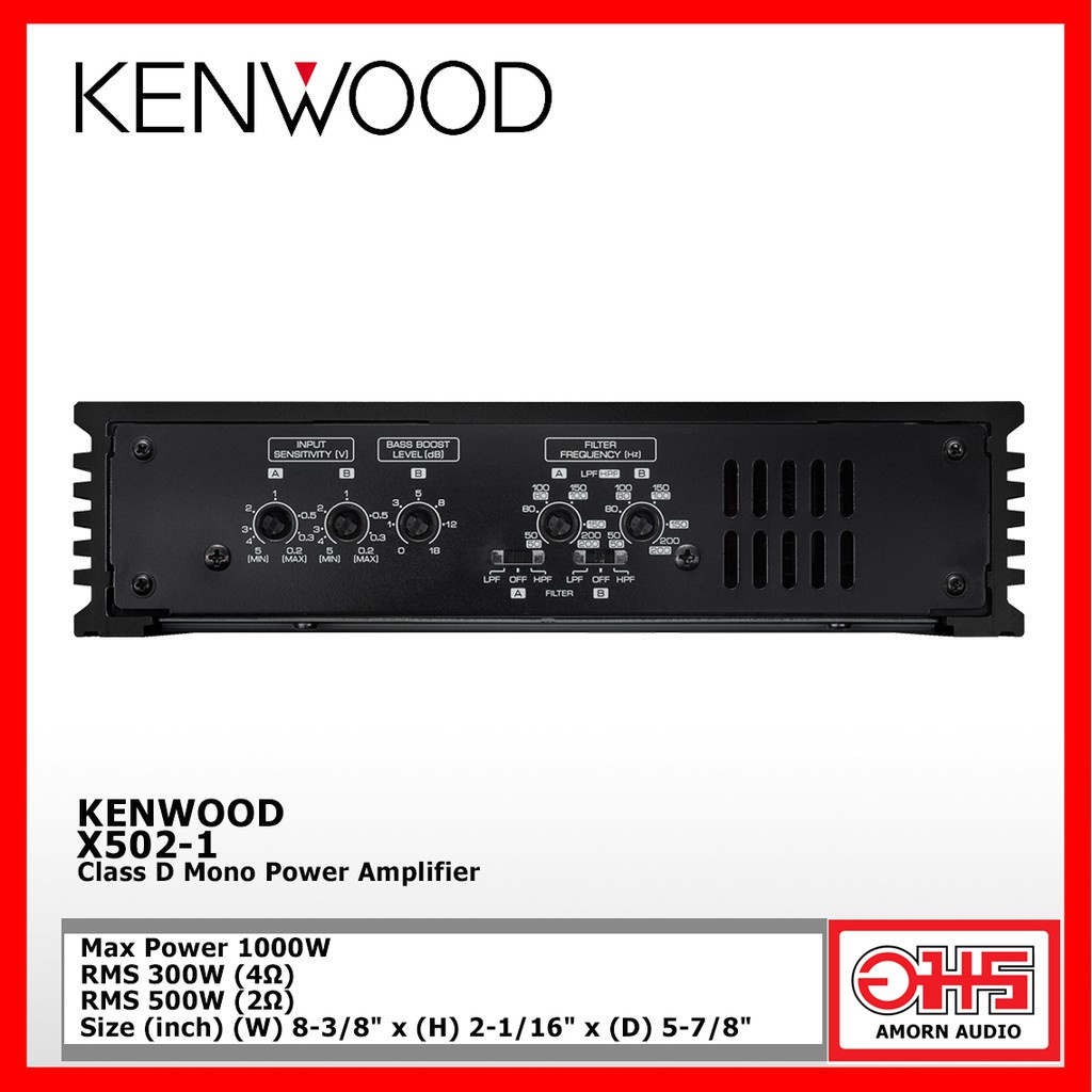 kenwood-x502-1-class-d-mono-power-amplifier-amornaudio-อมรออดิโอ