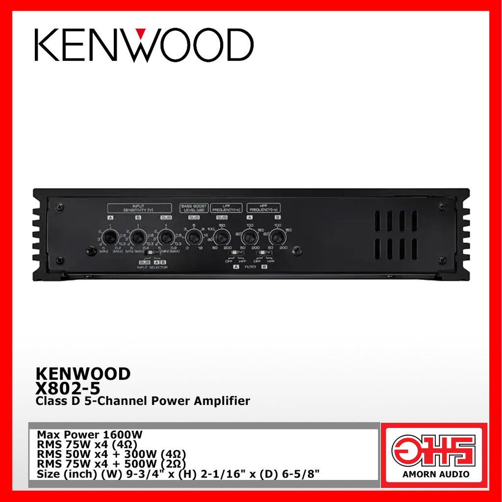 kenwood-x802-5-class-d-5-channel-power-amplifiers-แอมป์-คลาสดีamornaudio-อมรออดิโอ