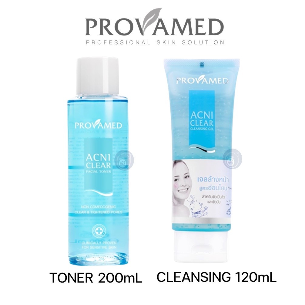 provamed-โปรวาเมด-โทนเนอร์-acni-clear-facial-toner-cleansing-gel-acne