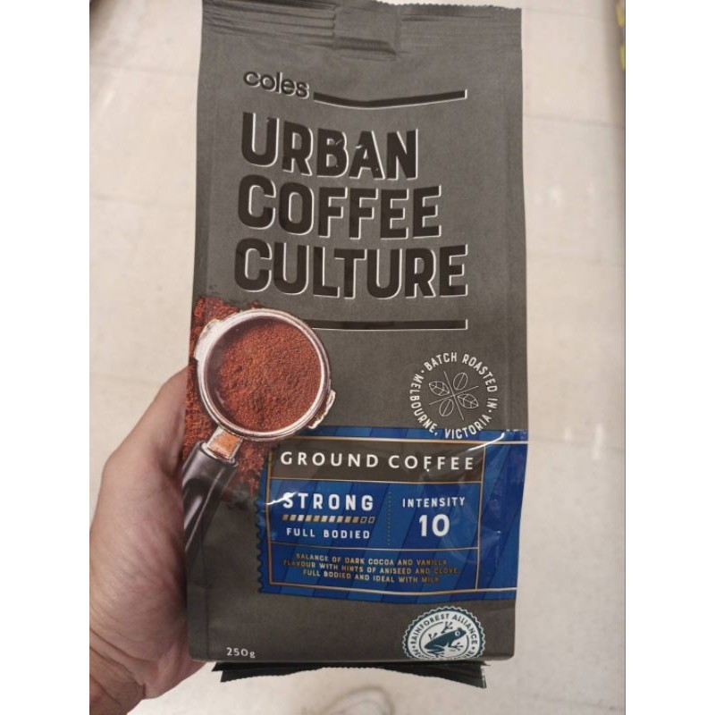 Coles Urban Coffee Culture 250g.กาแฟแท้คั่วบด 250กรัม Shopee Thailand