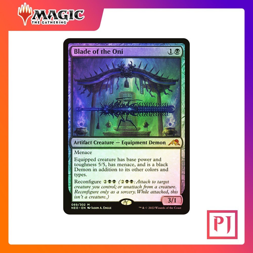 [MTG] Blade of the Oni [NEO] [BLACK] [MYTHIC] [FOIL] [ENG] (การ์ดเมจิค ...