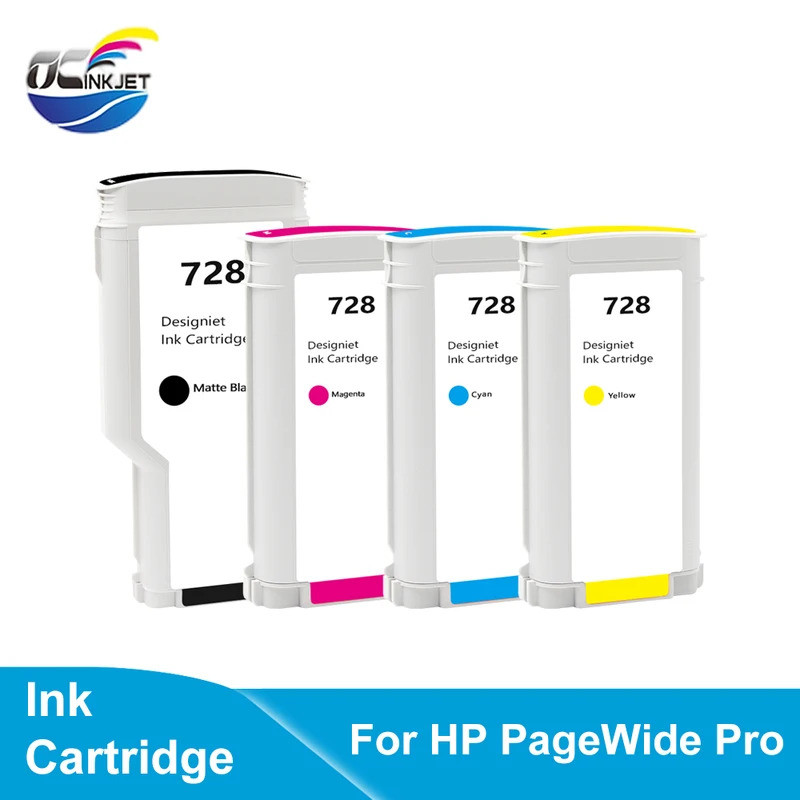 For HP DesignJet T730 T830 Printer With Chip For HP 728 Compatible Ink ...