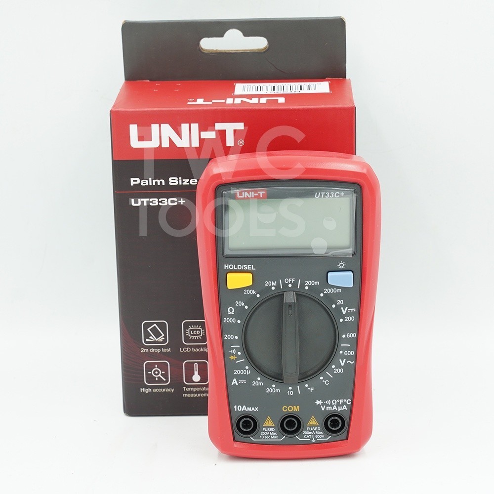 UNI-T 33C+ มัลติมิเตอร์ ดิจิตอล วัดไฟ DC อุณหภูมิ มิเตอร์ โอห์ม ...