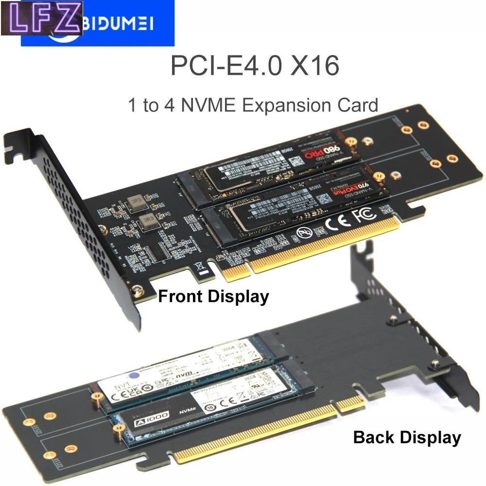 PCle4.0 X16 ถึง 4xNVME M.2 การ์ดขยาย M.2 SSD GEN4 PCIe4.0 PC เมนบอร์ด ...