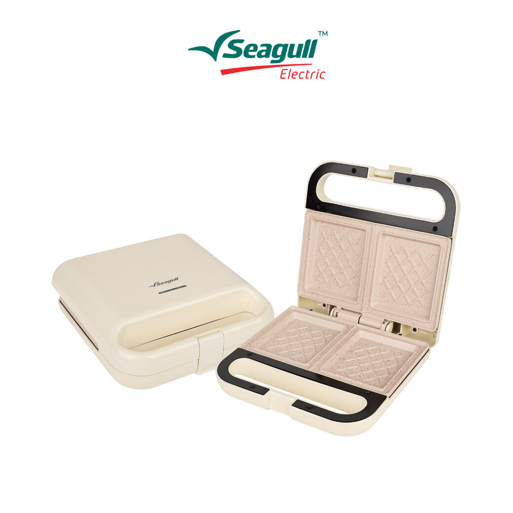 Seagull เครื่องทำแซนด์วิชอเนกประสงค์ (ครีม) Multi-Purpose Sandwich Maker (Cream) เครื่องปิ้งขนมปัง เครื่องทำแซนวิช