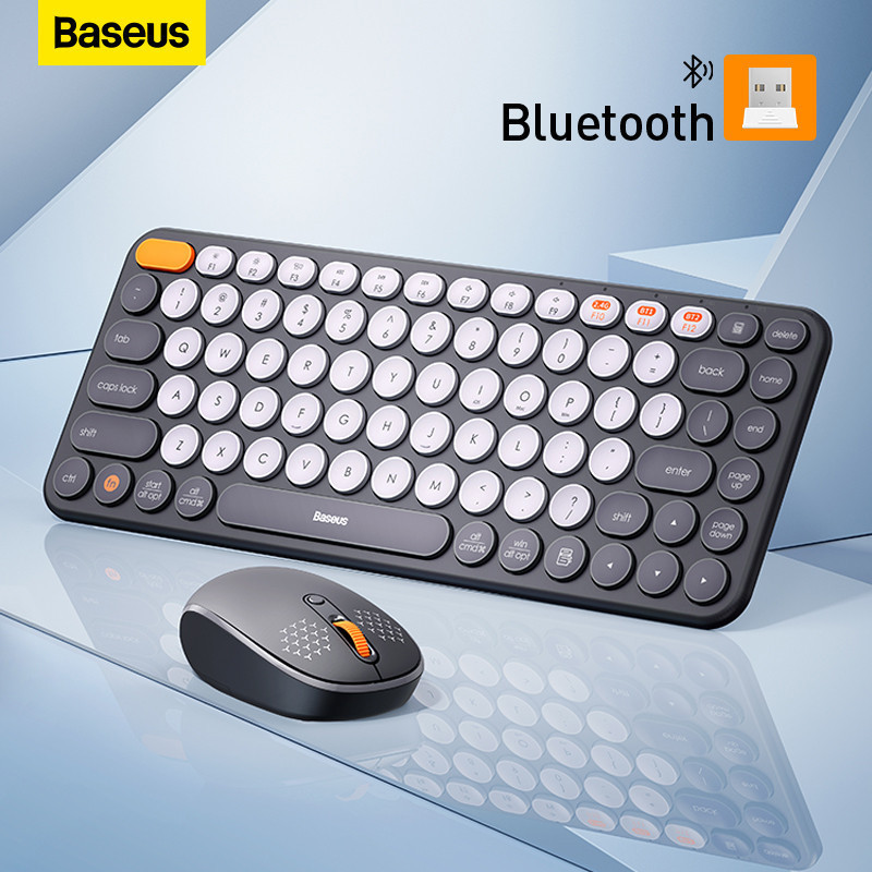 Baseus คีบอร์ดบลูทูธไร้สาย รุ่น K01A Wireless Tri-Mode Keyboard Frosted ...