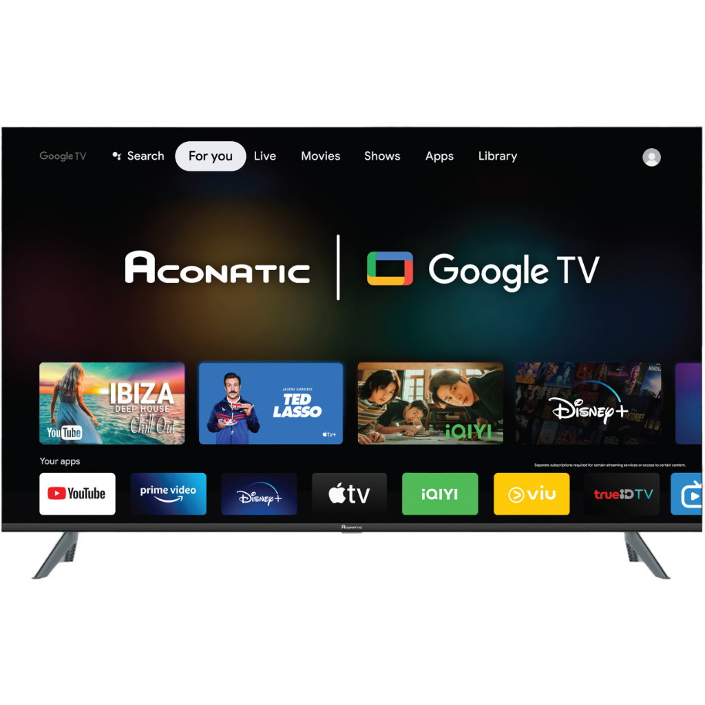 ACONATIC รุ่น 55US700AN สมาร์ททีวี Google TV 55 นิ้ว ความละเอียด UHD 4K จอไร้ขอบ Frameless Design พร้อม Voice Control รับประกัน 3 ปี