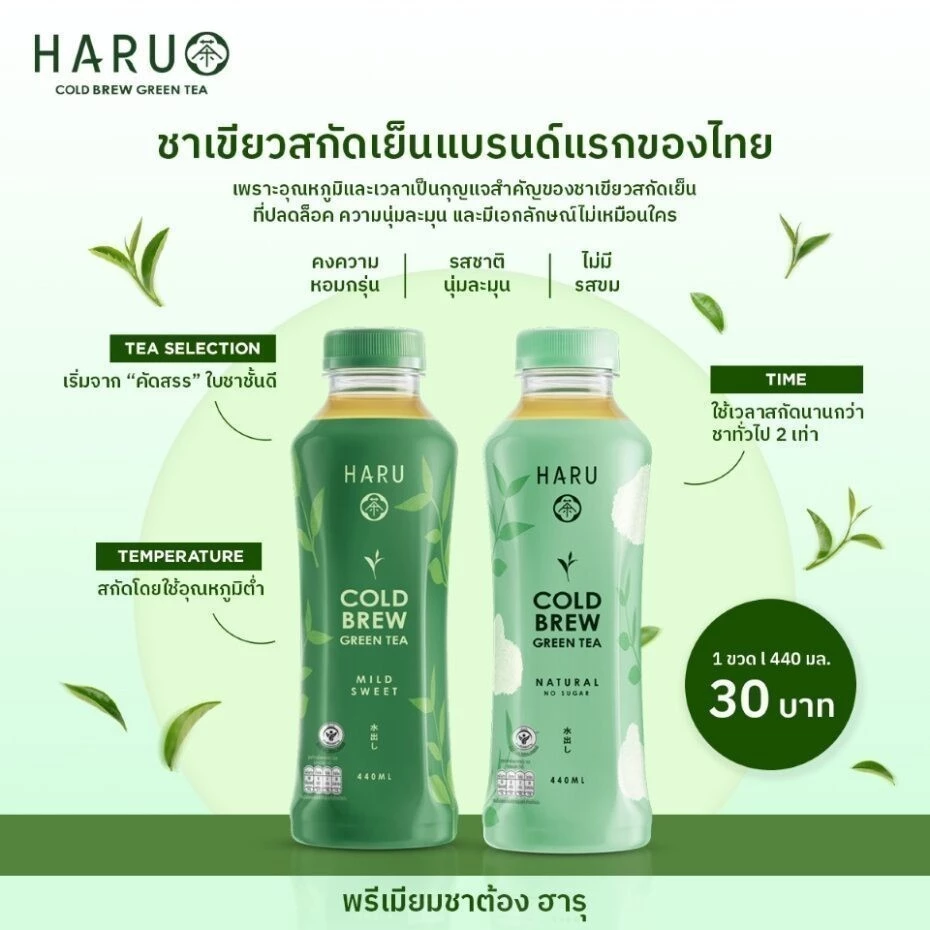 รีวิว ฮารุฉะ น้ำชาเขียวสกัดเย็น