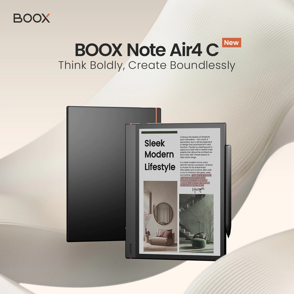 Boox Note Air4 C จอสี Kaleido3 10.3 นิ้ว CPU 2.4Ghz 8-core Ram 6GB Android 13 E-reader