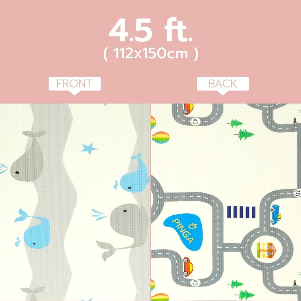 Bebeplay แผ่นรองคลาน XPE แบบม้วน รุ่น Rolling Mat หนา 1.5 ซม. เสื่อรองคลานกันน้ำ ปลอดสารพิษ มาตรฐานยุโรป