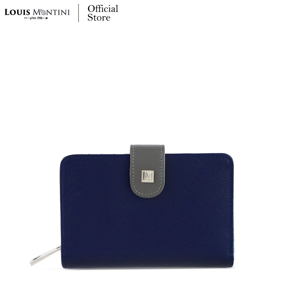 Louis Montini Evelyn กระเป๋าสตางค์ผู้หญิงพับสั้น หนังวัวซาเฟียโน่ รุ่น WL50