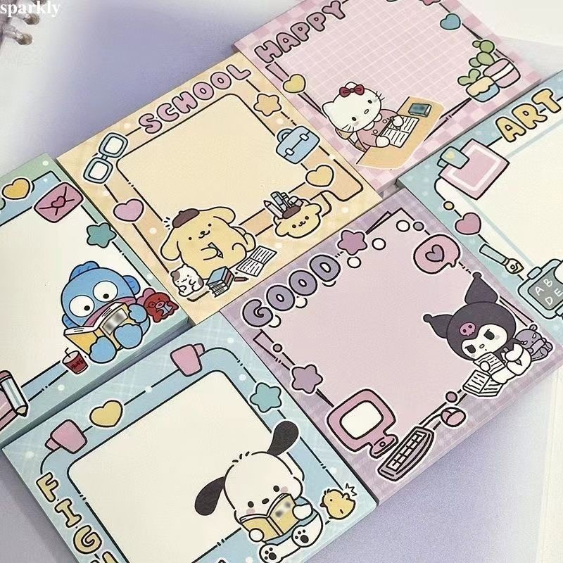 sparkly Cartoon Sanrio Post-it Note Cute Pastable Memo Paper Student ...