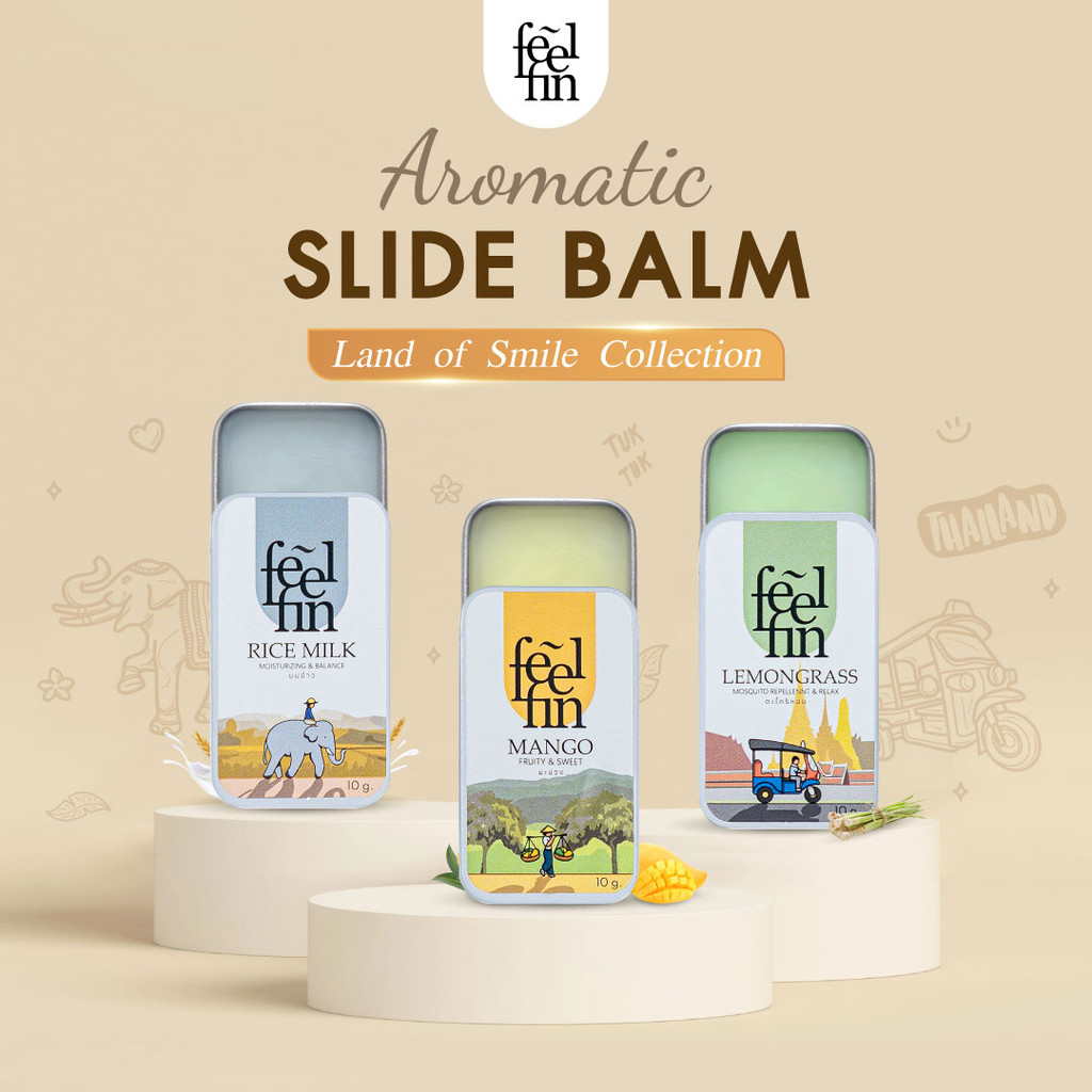 FeelFin - อโรม่าบาล์ม Land of Smile Collection Aromatic Slide Balm ...