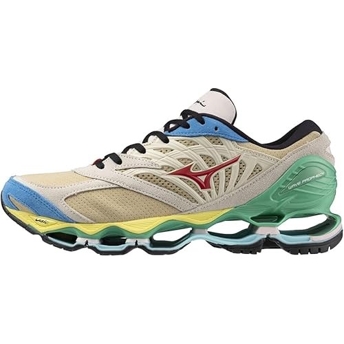 รองเท้าผ้าใบ Mizuno Wave Prophecy LS Casual Fashion Beige x Wine 
