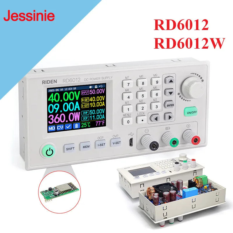 ตัวแปลงไฟแบบปรับได้ RD6012 RD6012W USB WiFi C DC DC แรงดันและกระแส ลด ...