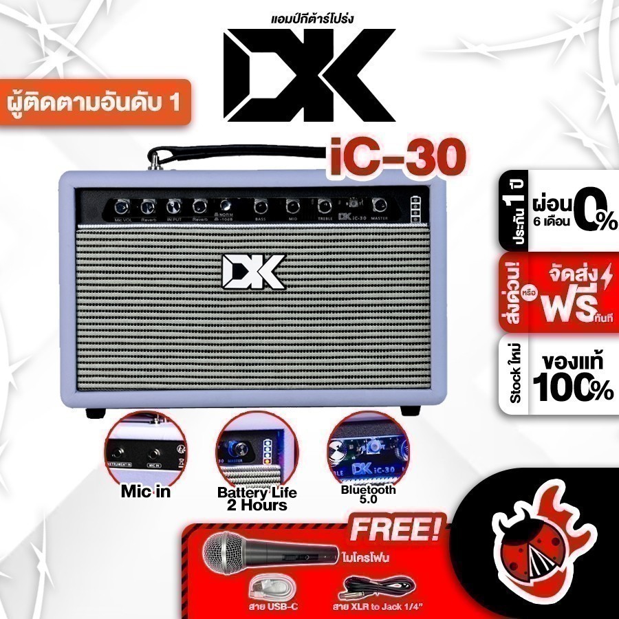 DK Technology iC-30 ลำโพง PA สี Light Grey DK Technology IC30 Public ...