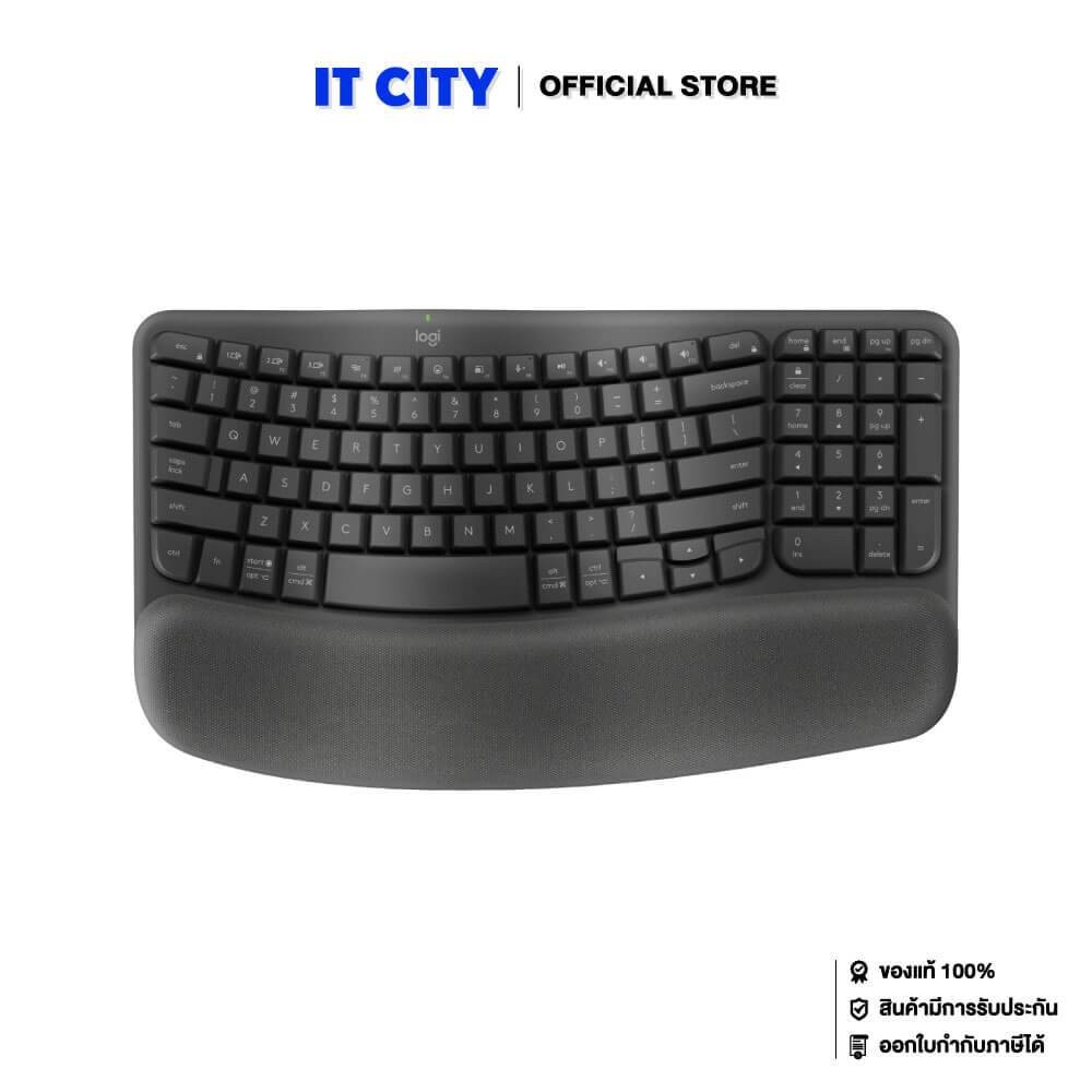 LOGITECH WAVE KEYS WIRELESS ERGONOMIC KEYBOARD - GRAPHITE (TH KEYS ...