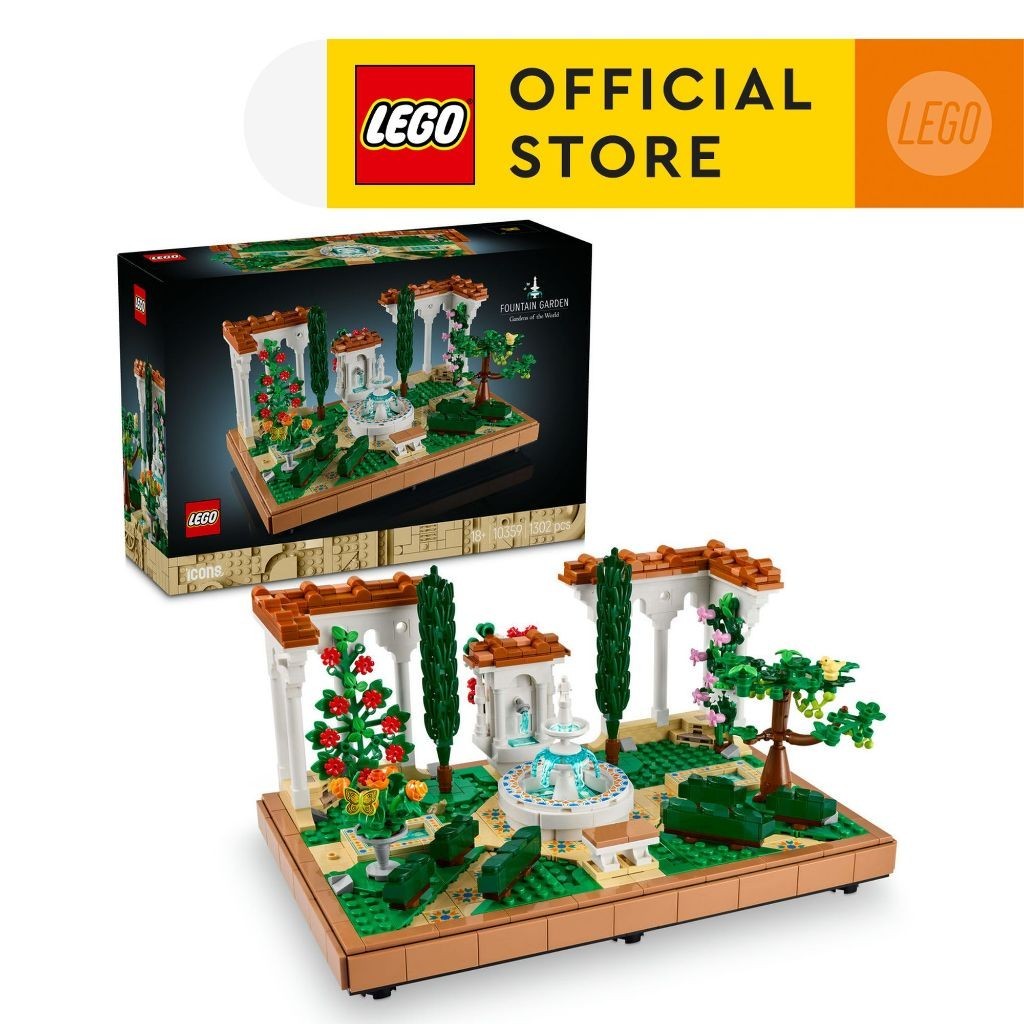 LEGO Icons 10359 Fountain Garden (1302pcs.), Building Blocks, Kids Toy