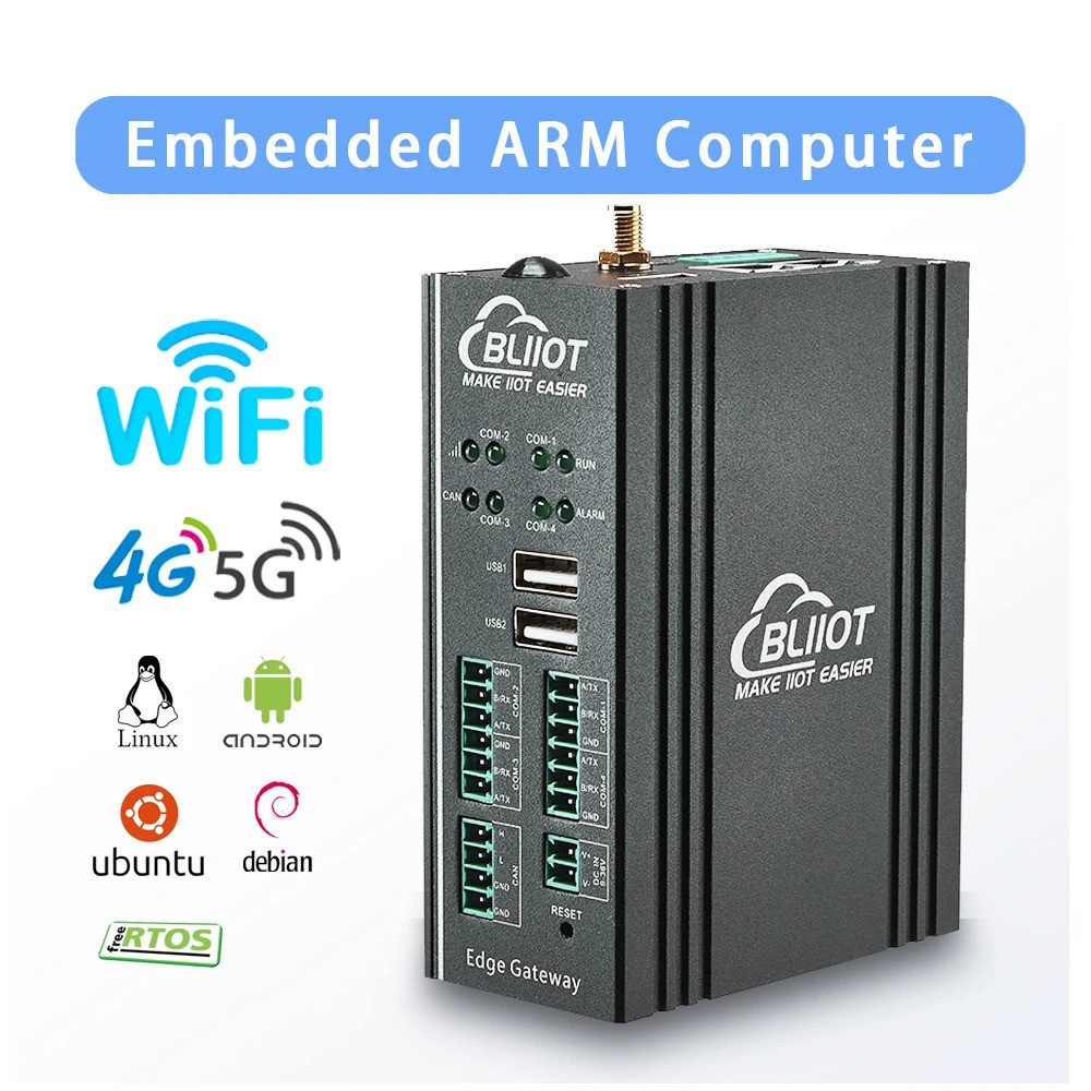 คอมพิวเตอร์อุตสาหกรรมแบบฝัง Linux Ubuntu Debian ARM พร้อม WIFI Ethernet ...