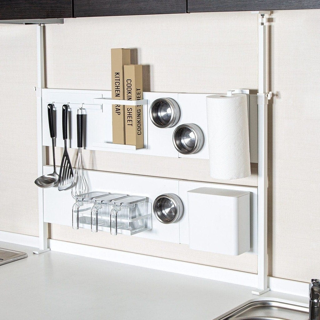 Nitori Magnetic Stick Kitchen Panel – Adjustable Height, White, 24.4 Inches Wide