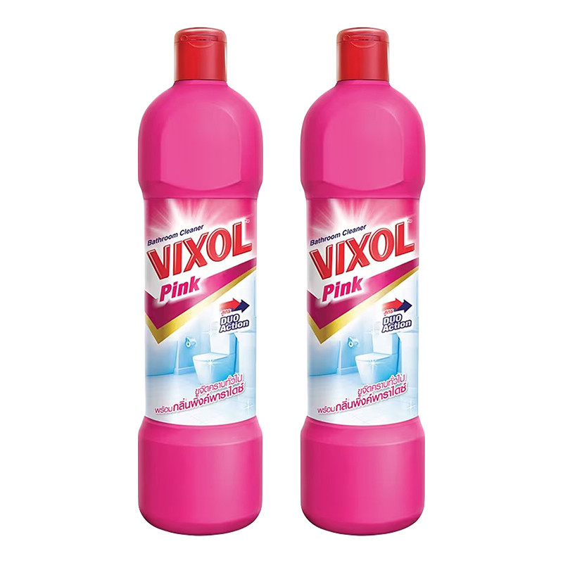 วิกซอล น้ำยาล้างห้องน้ำ พิ้งค์ 450 มล. x 2+1 VIXOL Pink Bathroom