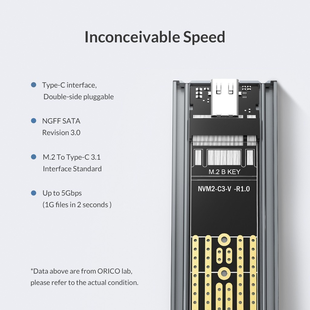 [ออกใบกำกับ- ทักแชท] ORICO PRM2F-C3 M.2 SATA NGFF SSD Case SATA NGFF M ...