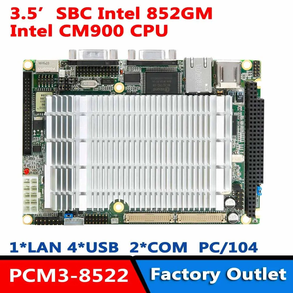 เมนบอร์ดแบบฝังตัว Intel 852GM CM900 CPU 3.5' แบบไม่มีพัดลม พร้อม LVDS ...