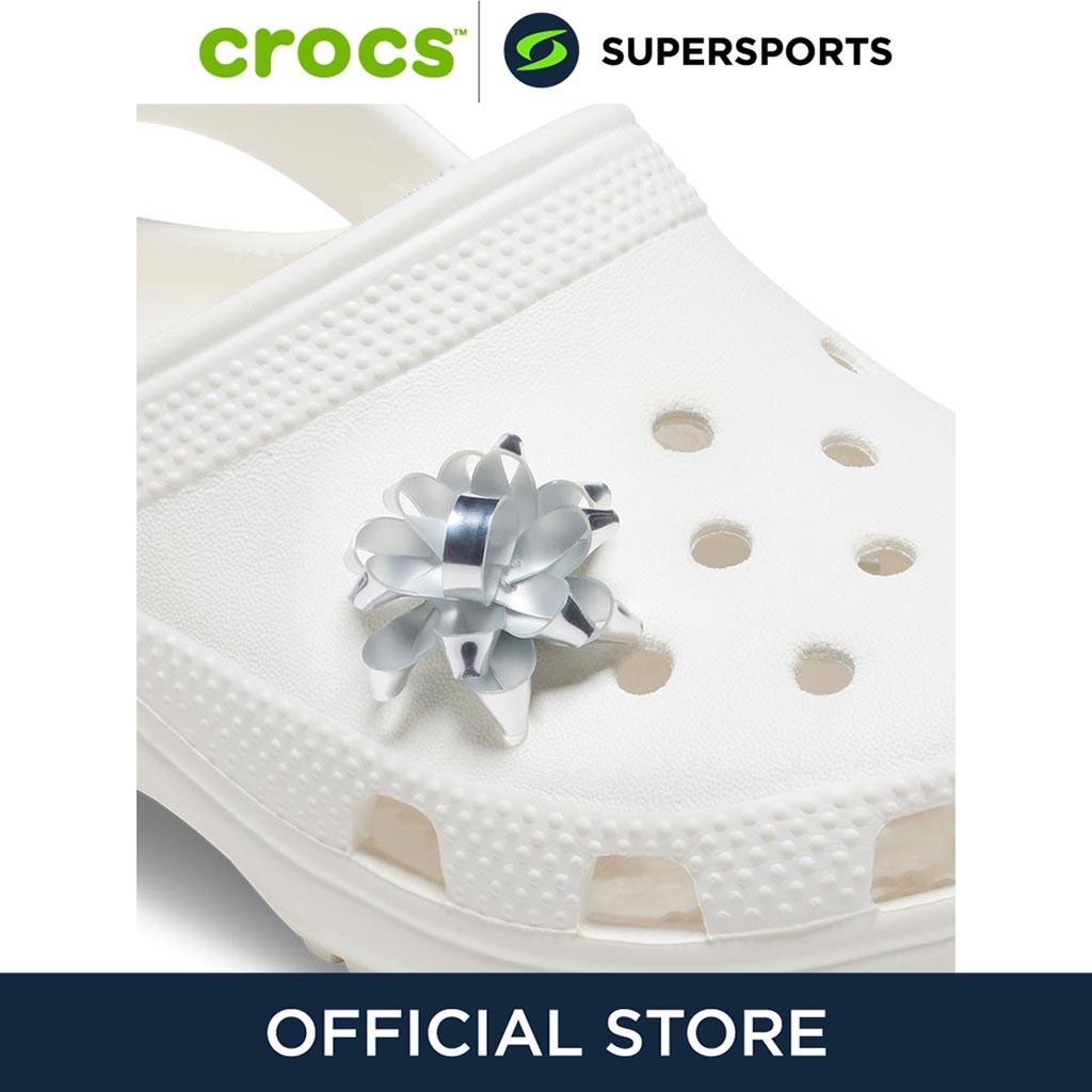 CROCS Jibbitz Silver Present Bow ตัวติดรองเท้า | Shopee Thailand