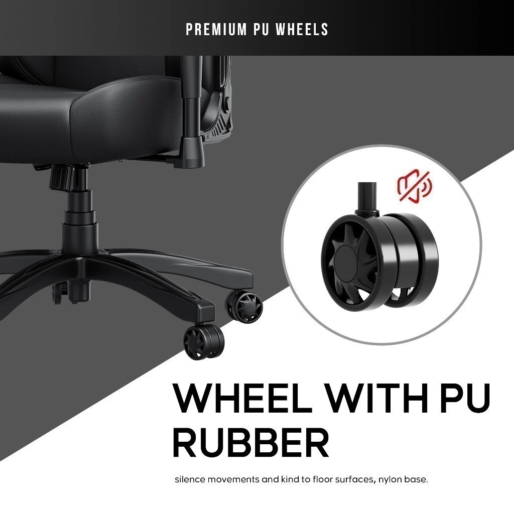Anda Seat รุ่น AD18-44 Luna Premium Gaming Chair Black เก้าอี้เกมมิ่งเพื่อสุขภาพ Ergonomic E-Sport ออกแบบตามหลักสรีรศาสตร์ นุ่มสบายเกรดพรีเมี่ยม