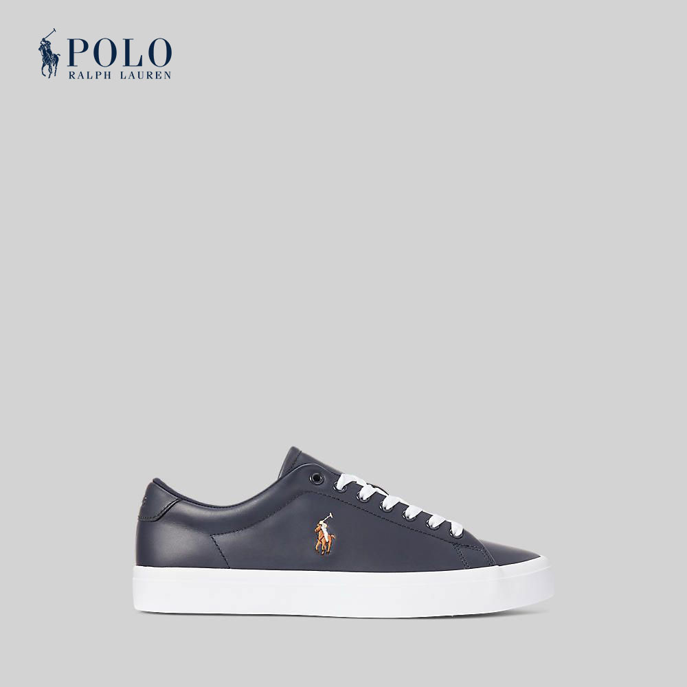 Polo ralph lauren leather sneakers hotsell