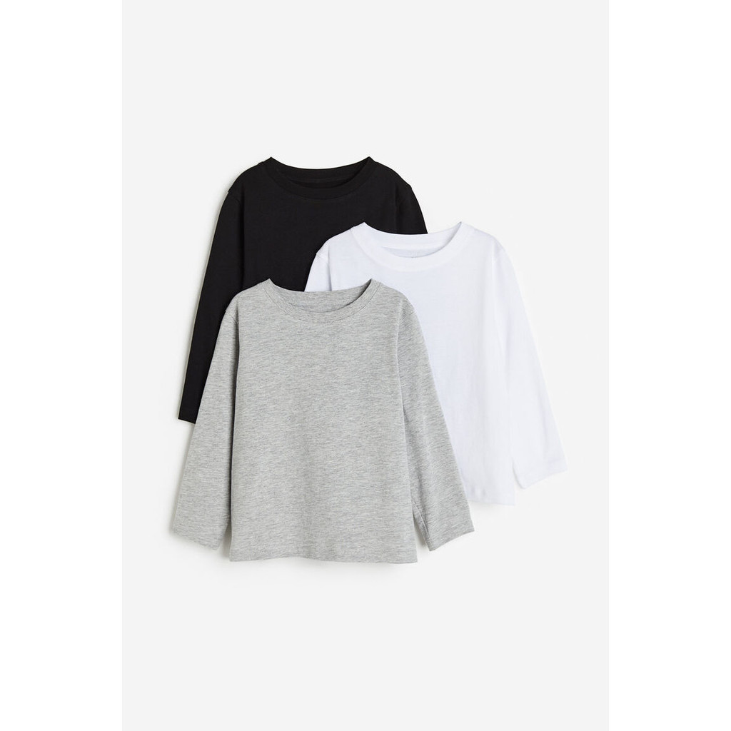 H&M(เอชแอนด์เอ็ม) ชุดเสื้อยืดแขนยาว 3 ตัว เด็กผู้ชาย 0503569_4
