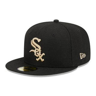 NEW ERA หมวก รุ่น CHICAGO WHITE SOX LAUREL SIDEPATCH BLACK 59FIFTY CAP