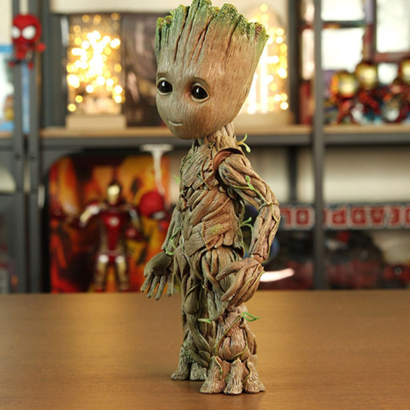 ฟิกเกอร์ Cute Groot (มนุษย์ต้นไม้ตัวน้อย) โมเดลของเล่น ข้อต่อที่สามารถ ...