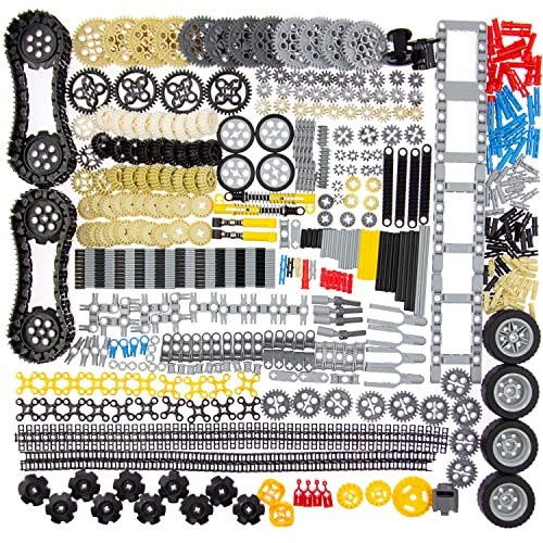 844 Pieces Technic Parts Gear Axle Set Lego Blocks, Wheels Chain Link ...