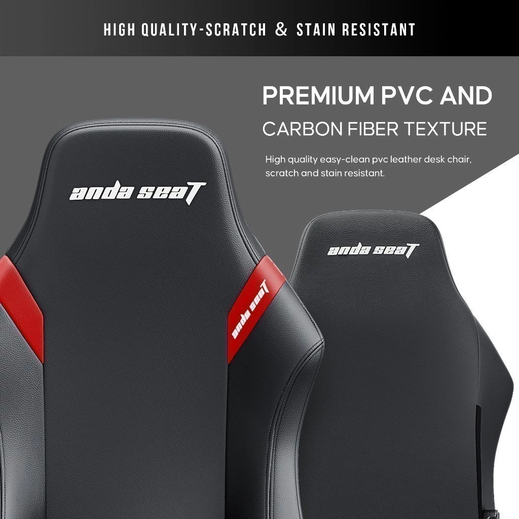 Anda Seat รุ่น AD18-44 Luna Premium Gaming Chair Black เก้าอี้เกมมิ่งเพื่อสุขภาพ Ergonomic E-Sport ออกแบบตามหลักสรีรศาสตร์ นุ่มสบายเกรดพรีเมี่ยม