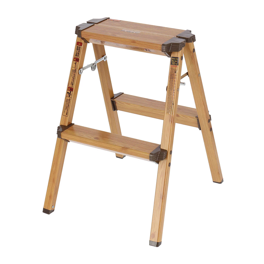 บันไดอะลูมิเนียมขึ้นลง 2 ทาง 2 ขั้น GIANT KINGKONG PRO รุ่น DAT-AWN2 สีลายไม้