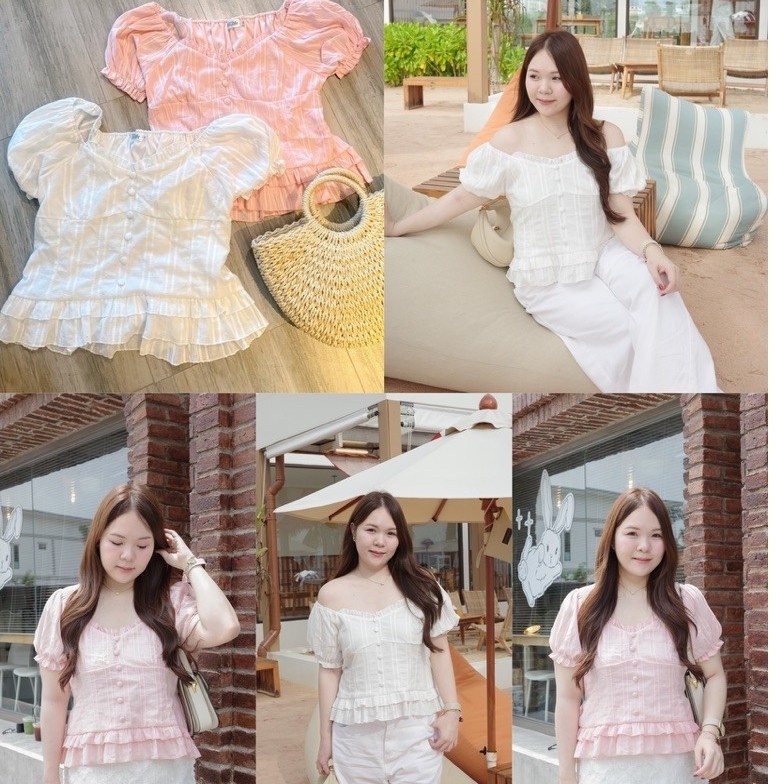 New in' Mielle puff blouse | Shopee Thailand