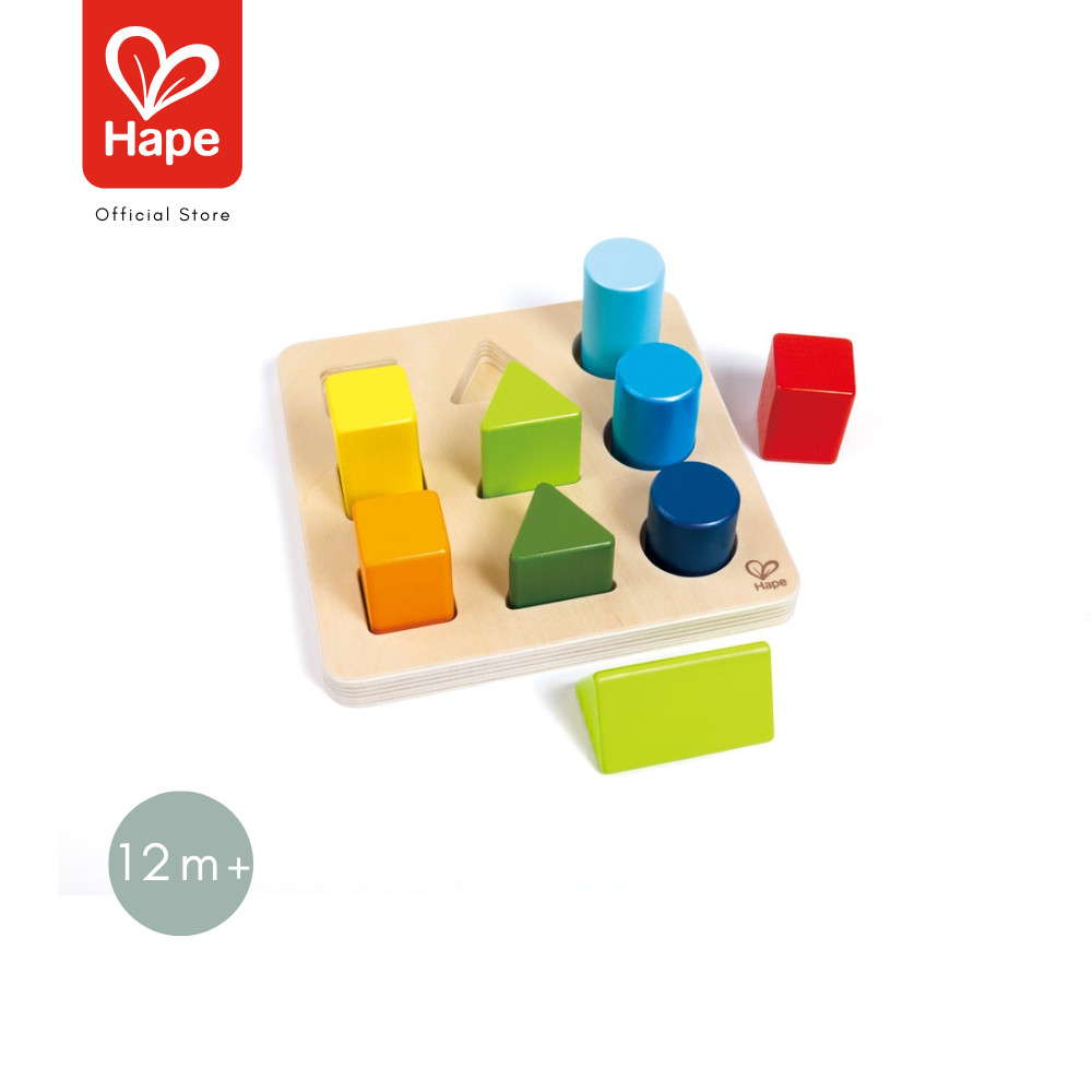 Hape - Color and Shape Sorter ตัวเรียงลำดับสีและรูปร่าง 12M+ | Shopee ...