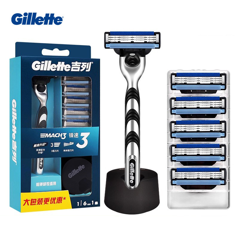 Gillette Mach 3 Razor 3 Blades พร้อม Progressive Alignment Shaving ...