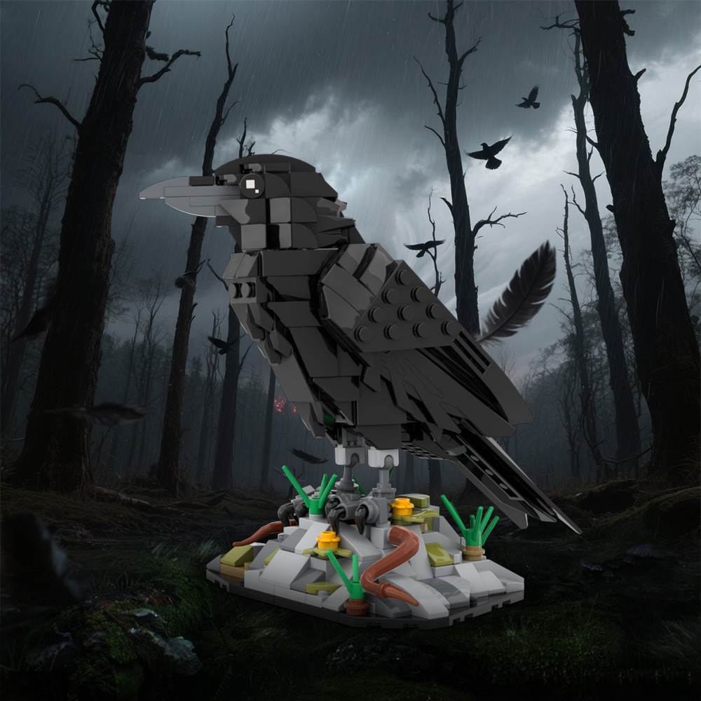 Raven Crow Building Blocks ประกอบของเล่นของขวัญเด็ก 357 ชิ้นอิฐ MOC ...