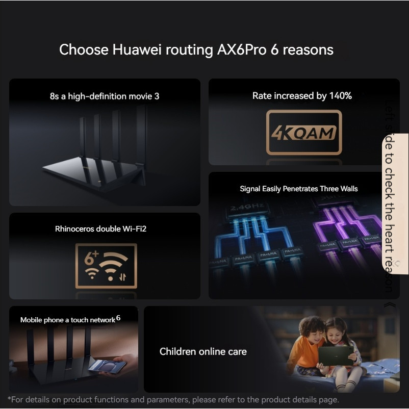 เราน์เตอร์ไร้สาย Huawei Router AX6 Pro WiFi6+7200Mbps Lingxi Dual WiFi ...