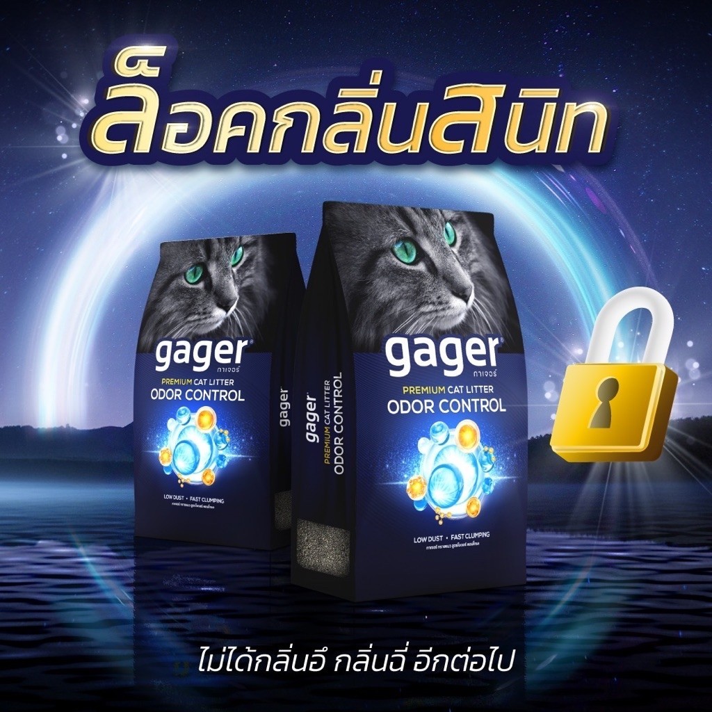 Gager (กาเจอร์) ทรายแมวเบนโทไนท์ Bentonite ทรายแมวเกรดพรีเมียม ทรายแมวกาเจอร์ (10กิโล2ถุง)