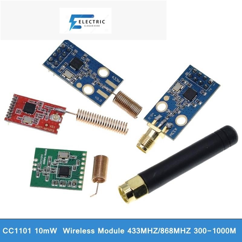 CC1101 10mW โมดูลไร้สาย 433MHZ 868MHZ 300-1000M เกียร์ทางไกลพร้อม SMA ...